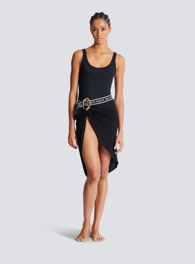 Balmain Logo belted sarong outlook