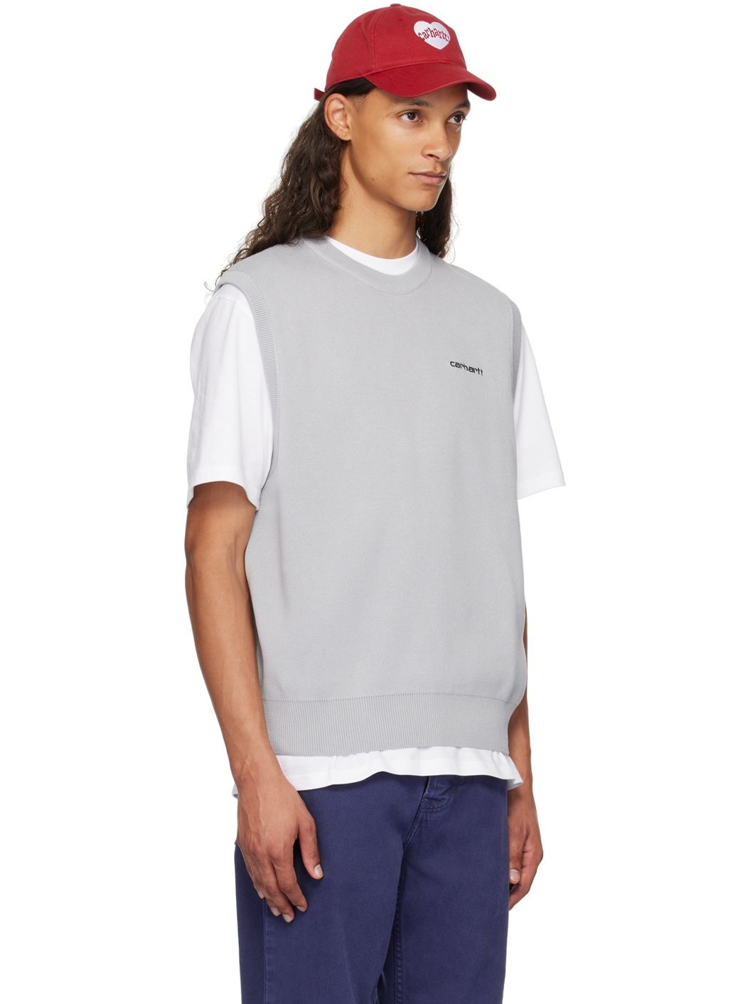 Gray Script Vest - 2