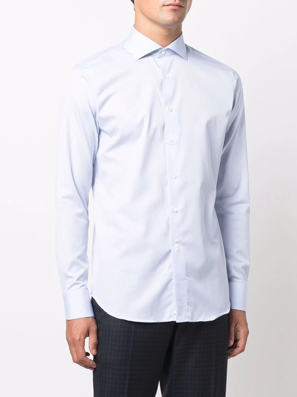 plain long-sleeve shirt - 3