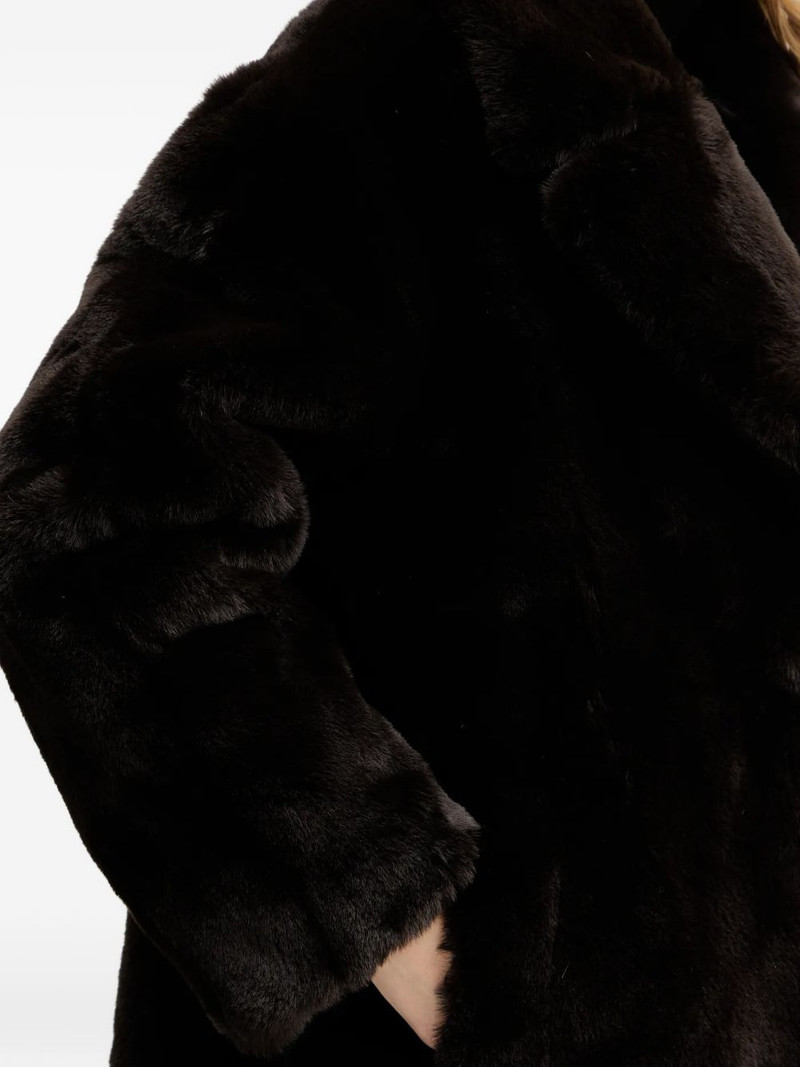 notched faux fur coat 5