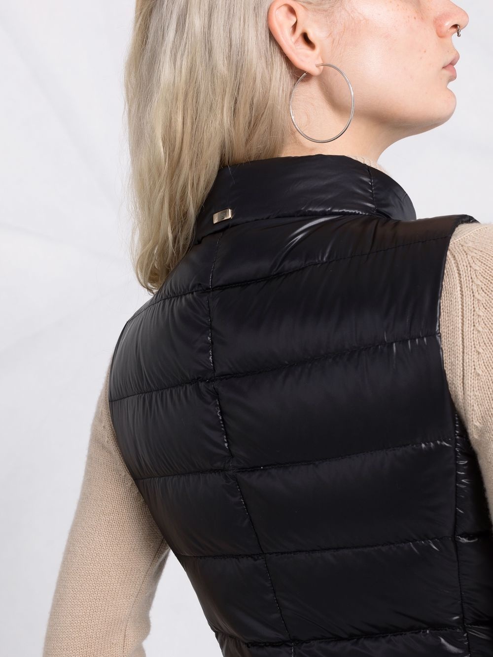 padded zip-up gilet - 3