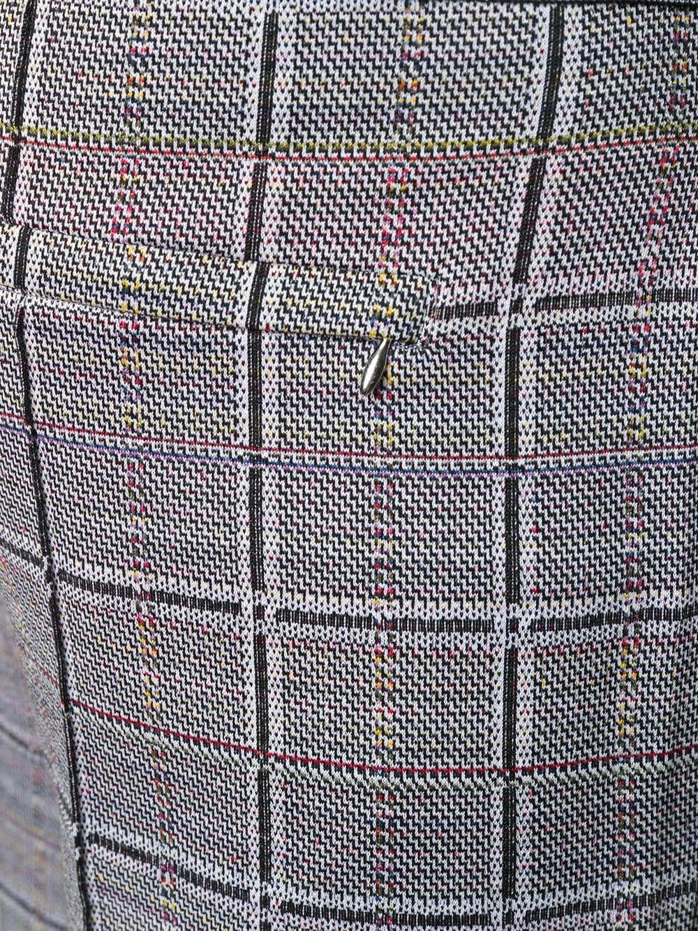 knitted check trousers - 5