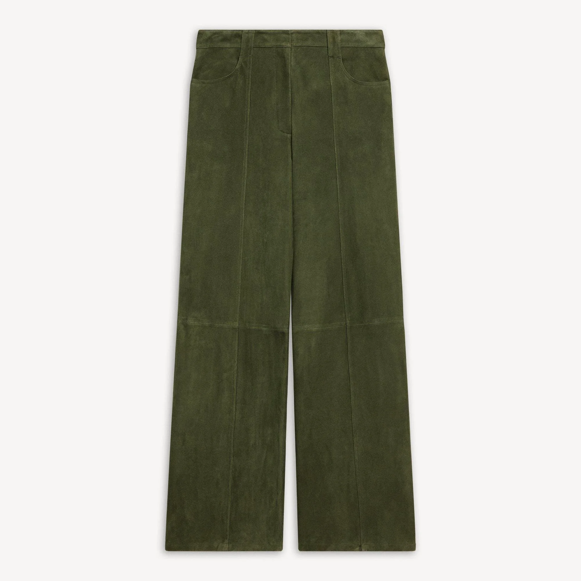 Wide-Leg Pant in Suede - 1