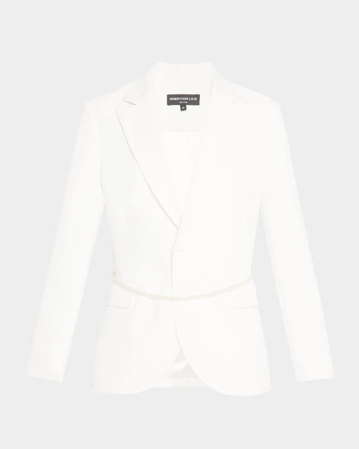 Martina Belted Crepe Blazer - 1