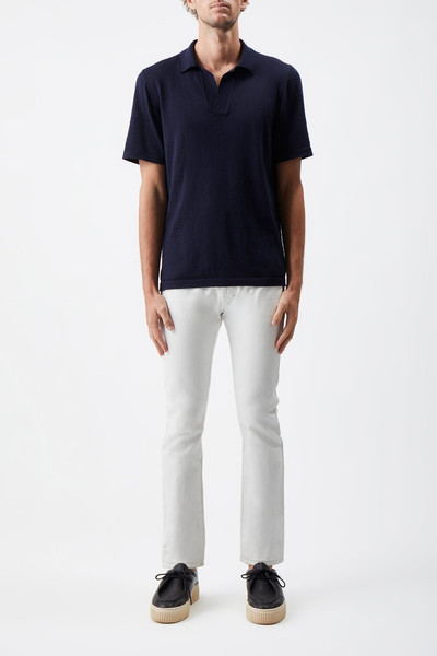 GABRIELA HEARST Stendhal Knit Short Sleeve Polo in Navy Cashmere outlook
