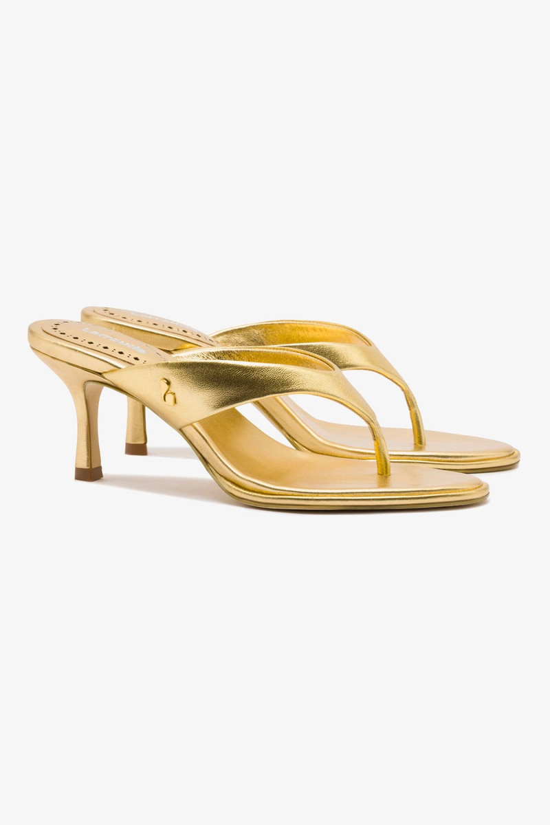 Gaia Sandal In Gold Metallic Leather 3