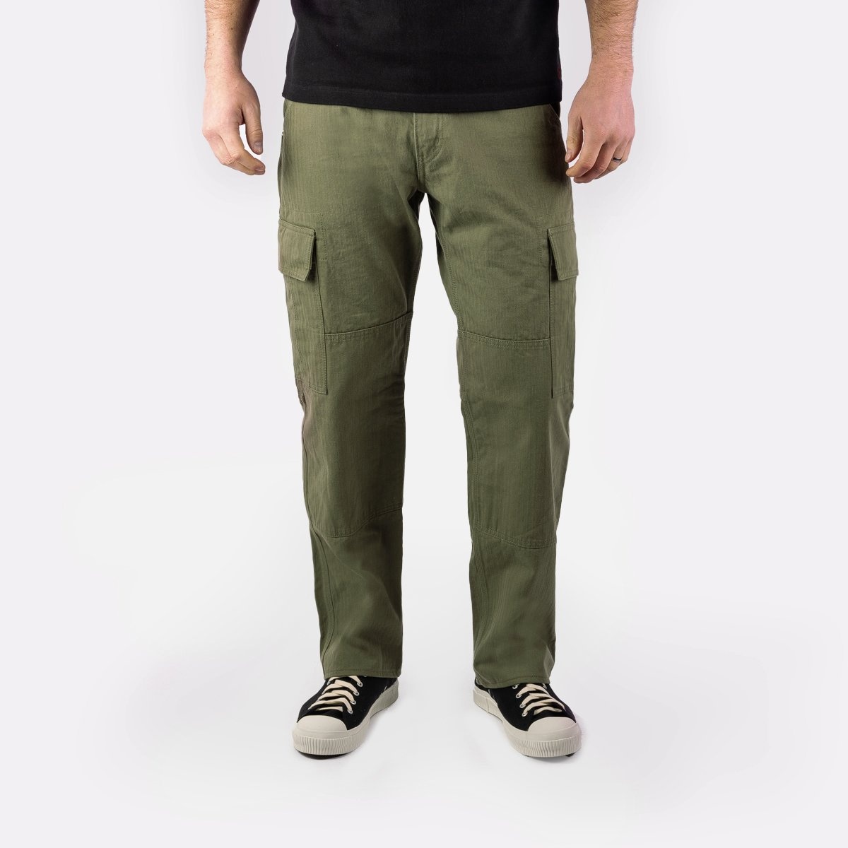 IH-733-ODG 11oz Herringbone Cargo - Olive Drab Green - 2