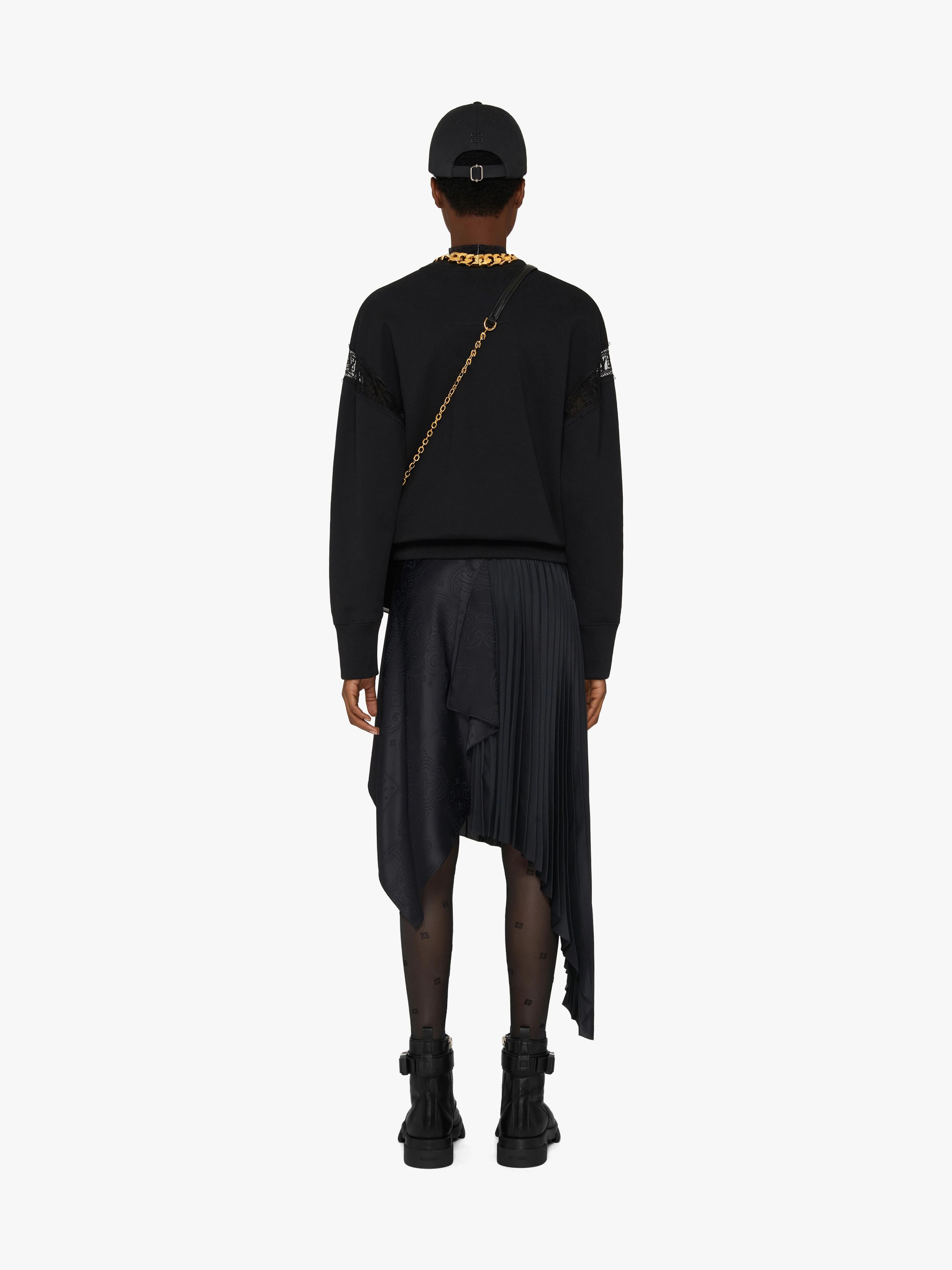 GIVENCHY SWEATSHIRT WITH LACE WEBBING - 4