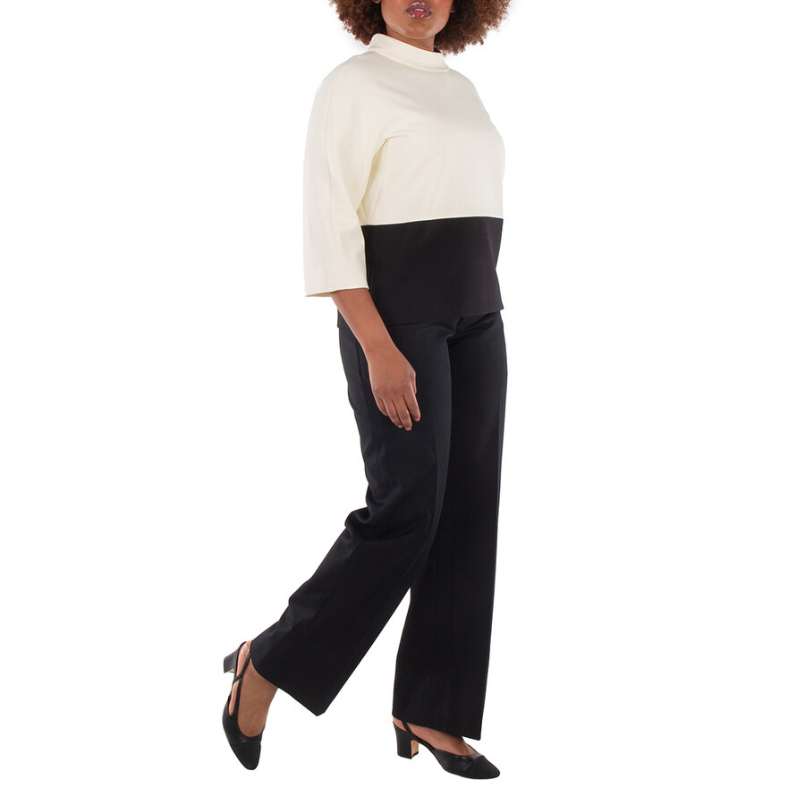 Max Mara Curacao Colorblock Stretch Virgin Wool Top - 5