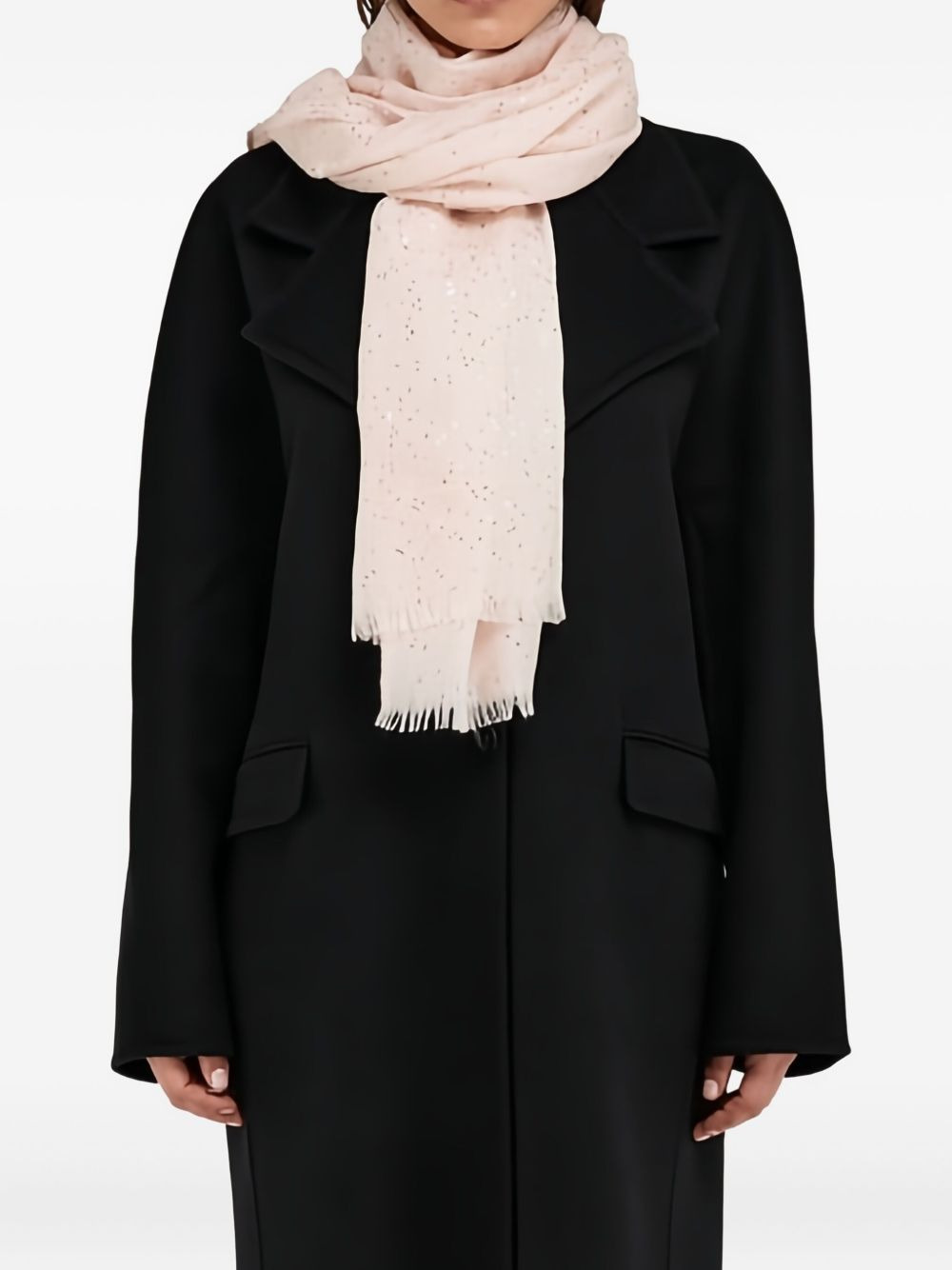 sequin-embellished stole scarf - 5