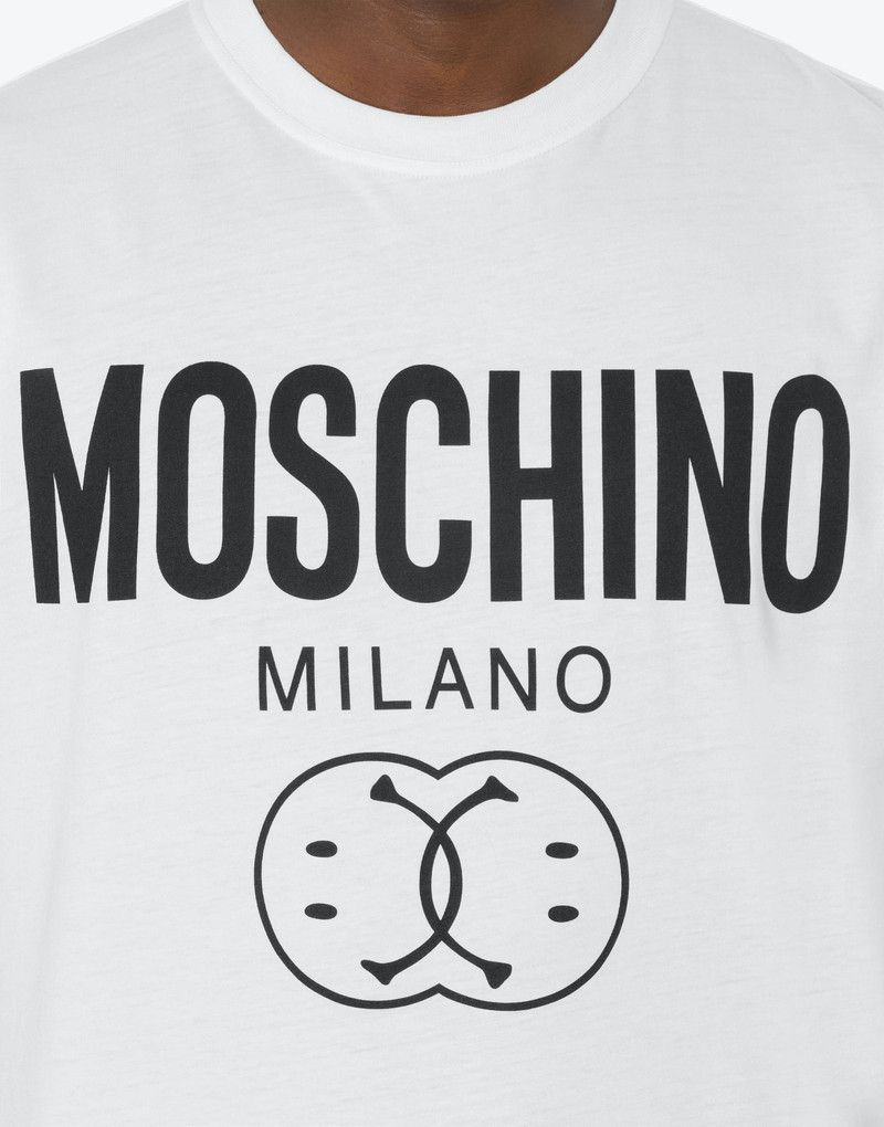 Moschino DOUBLE SMILEY® LOGO ORGANIC JERSEY T-SHIRT outlook