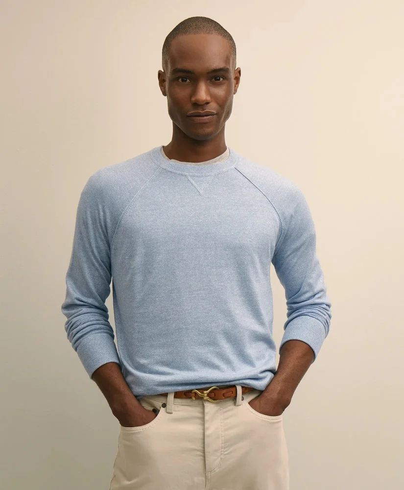 Linen-Cotton-Cashmere Sweatshirt Sweater - 1
