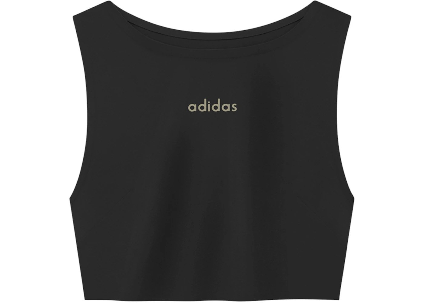 adidas x Fear of God Athletics Women's Crew Neck Cropped Tank Top Black - 1