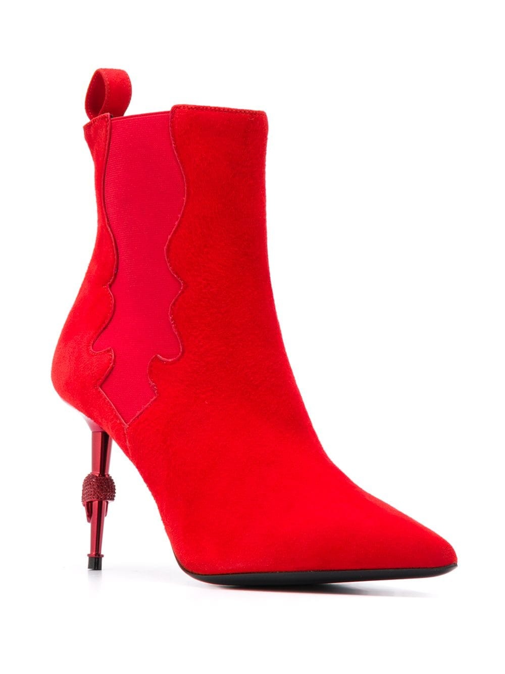 Skull suede ankle boots - 2