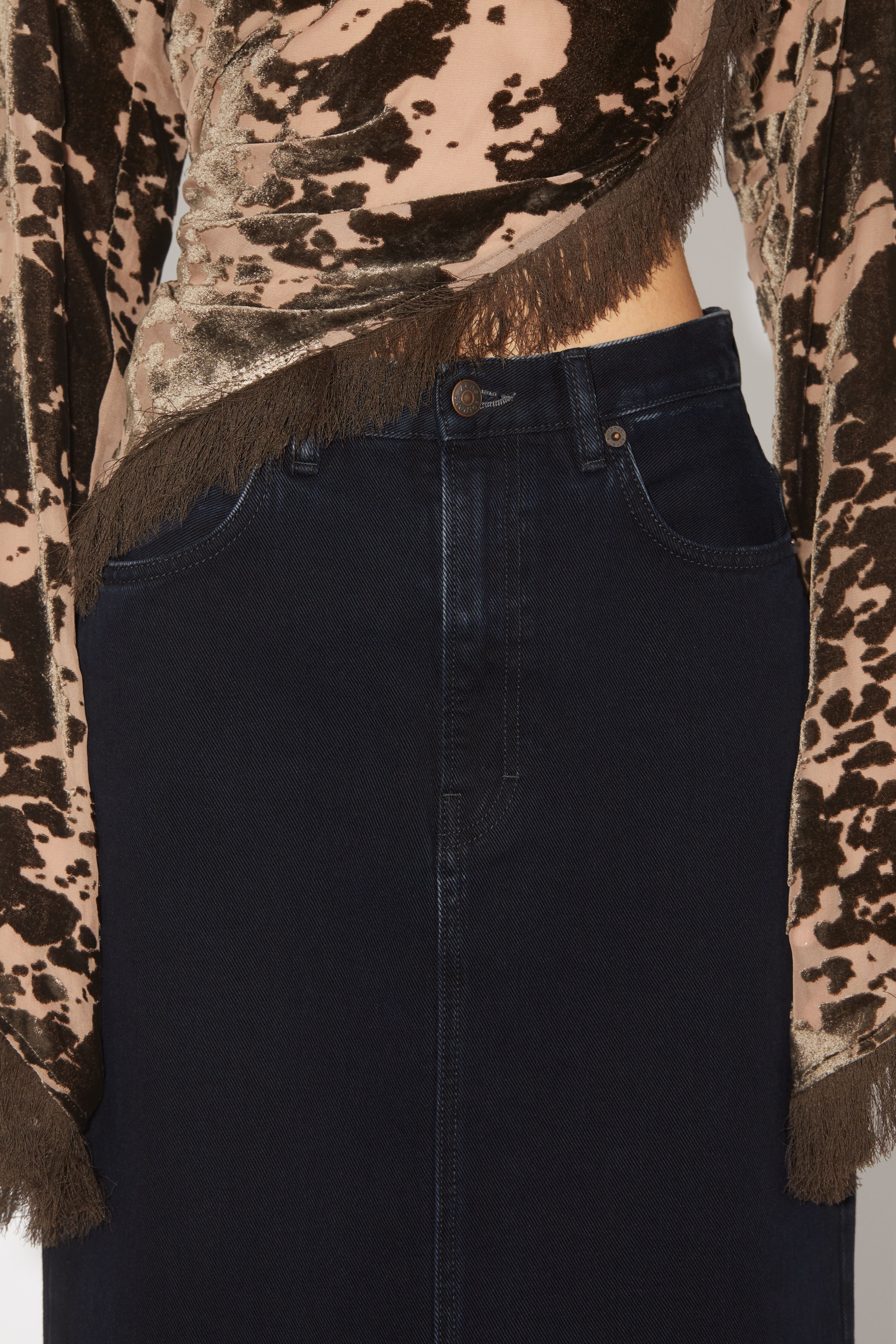 Denim skirt - Black - 5