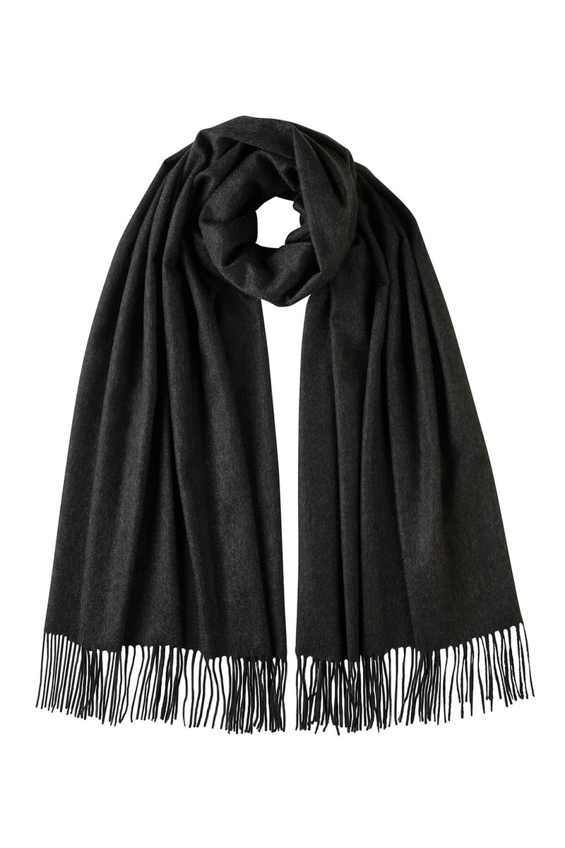 Charcoal Cashmere Stole 1