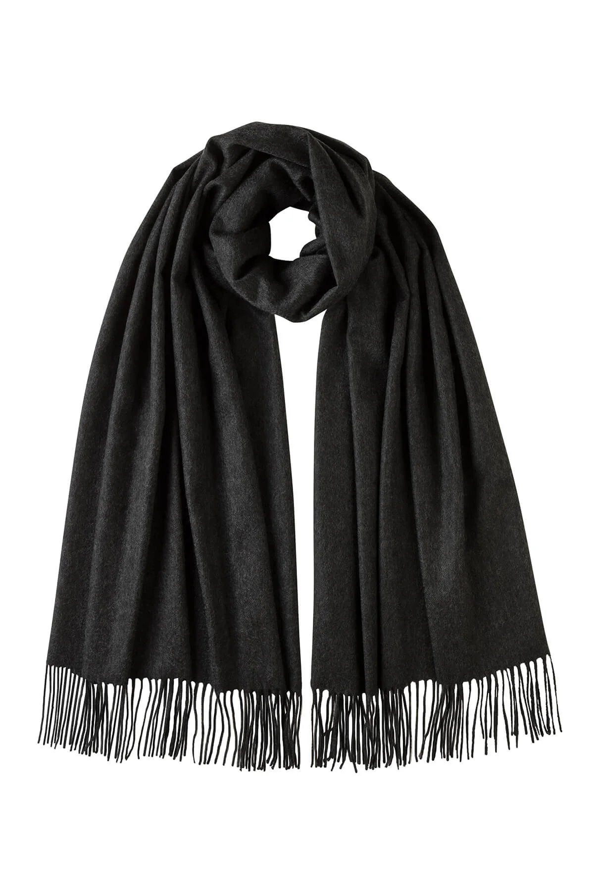 Charcoal Cashmere Stole - 1