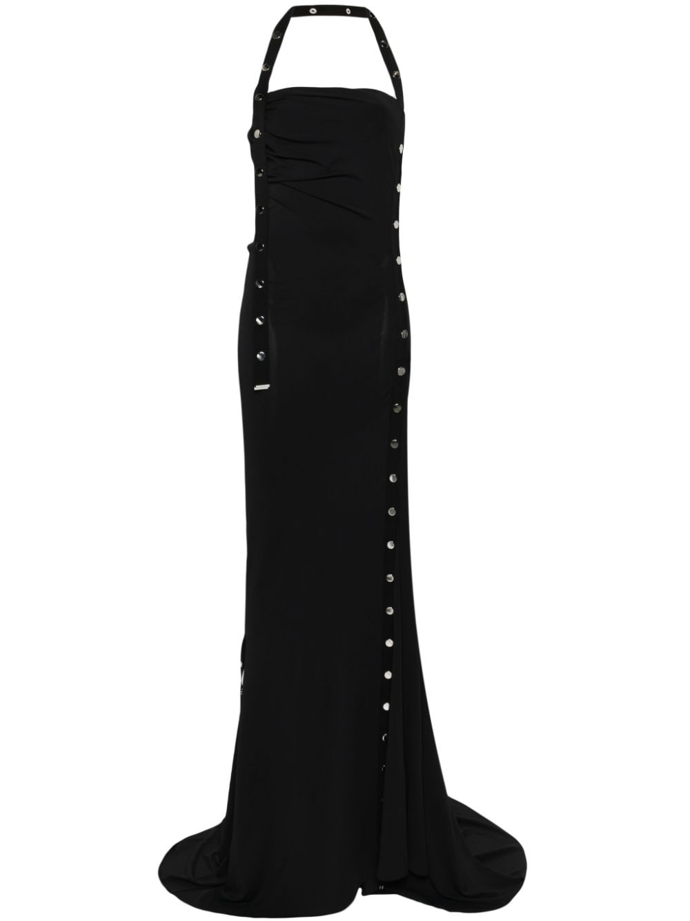 halterneck open-back maxi dress - 1