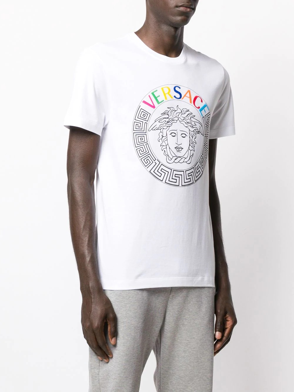 embroidered logo Medusa T-shirt - 3