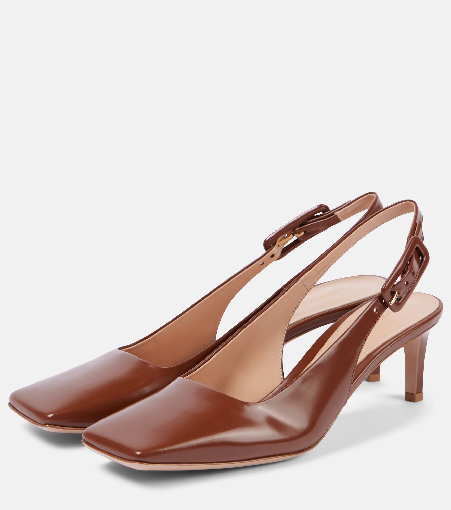 55 patent leather slingback pumps - 5