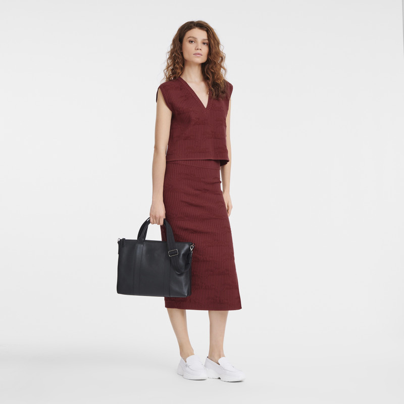 Longchamp Longchamp 3D Briefcase Black - Leather outlook