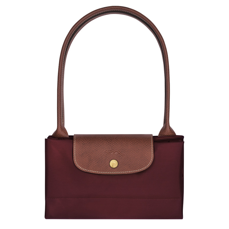 Le Pliage Original L Tote bag Burgundy - Recycled canvas 5