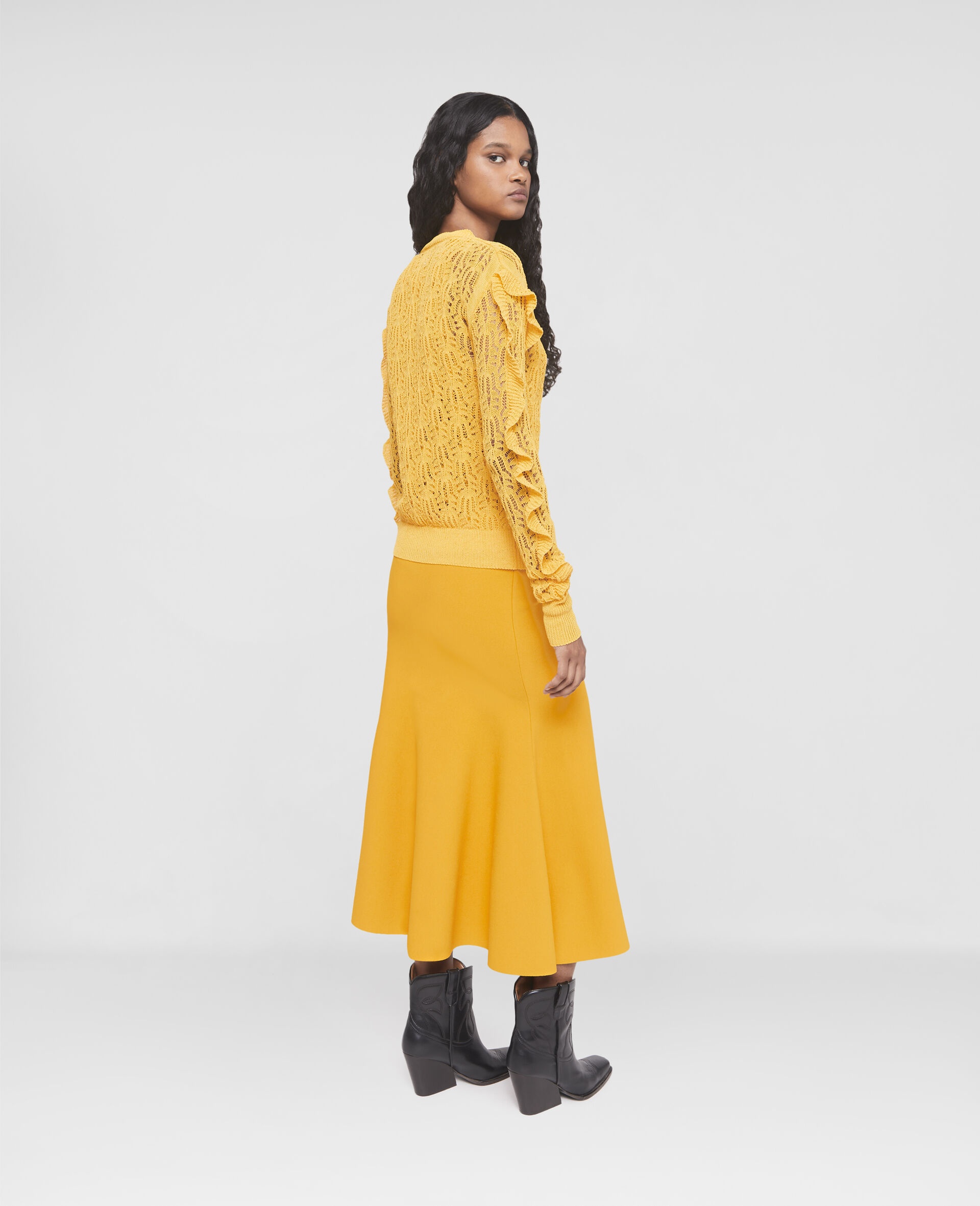 Pointelle Knit Cardigan - 3