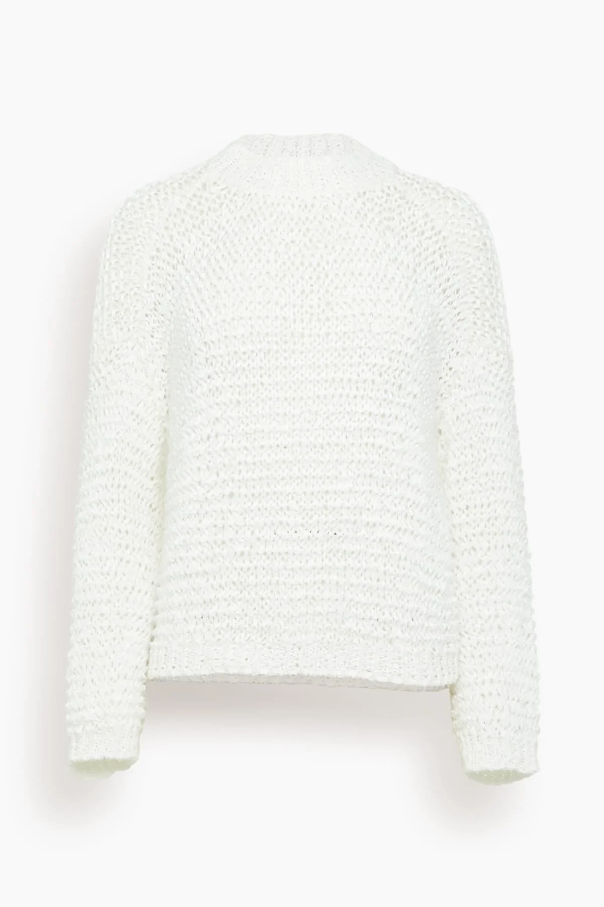 Chamois Ribbon Roundneck Sweater in Bianco - 1