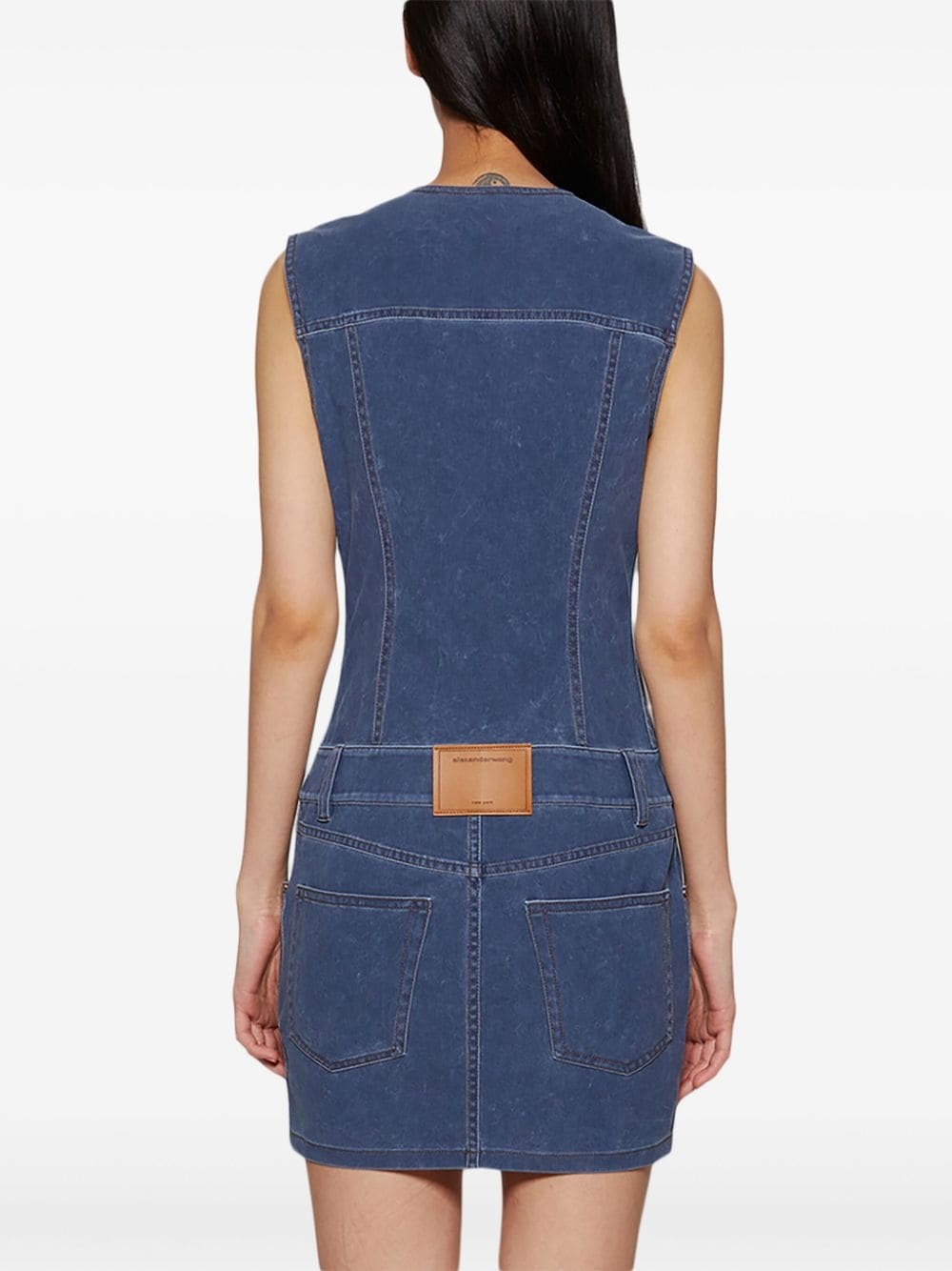 denim bodycon mini dress - 5