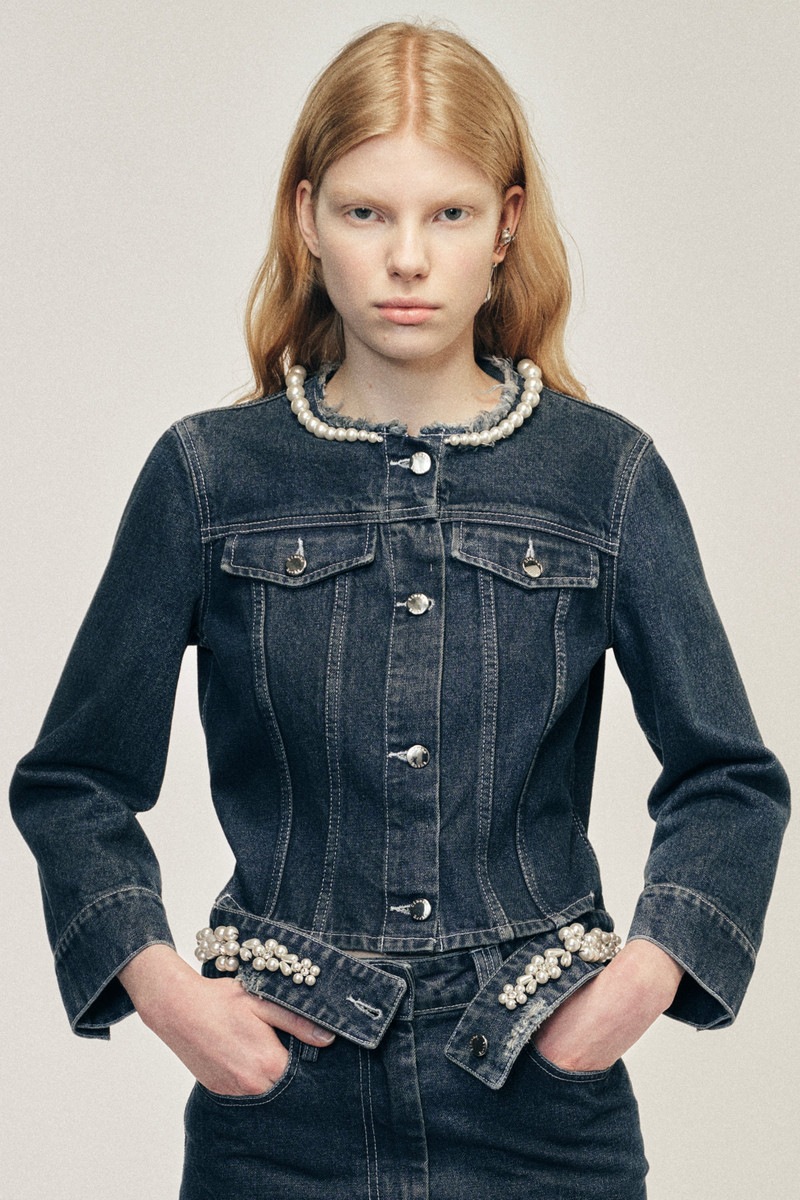 Simone Rocha Turbo Embellished Fitted Waist Tail Jacket outlook