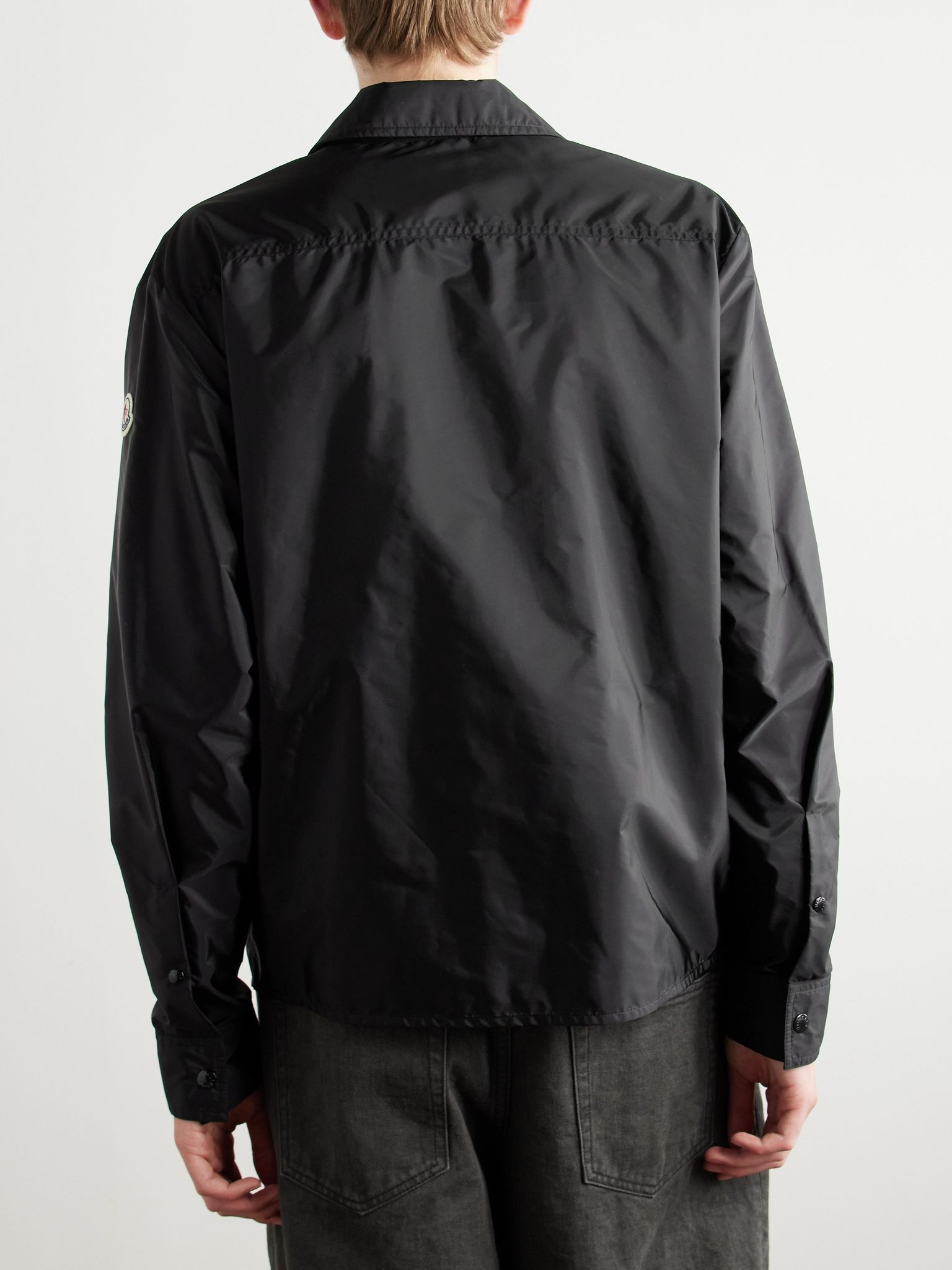 Logo-Appliquéd Nylon Overshirt Black - 3
