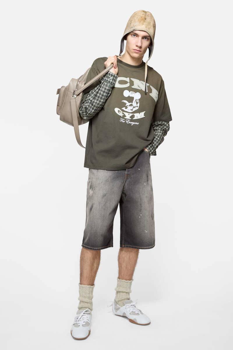Acne Studios Layered logo t-shirt - Vintage green outlook