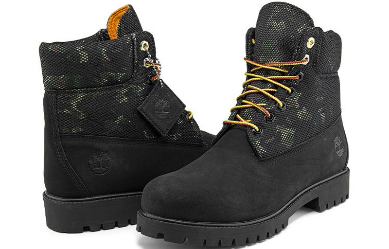Timberland Timberland Heritage 6 Inch Boot 'Black Nubuck with Camo' A2KK9W outlook