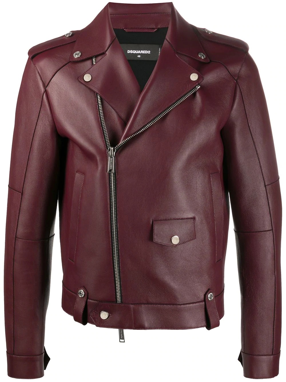 leather biker jacket - 1