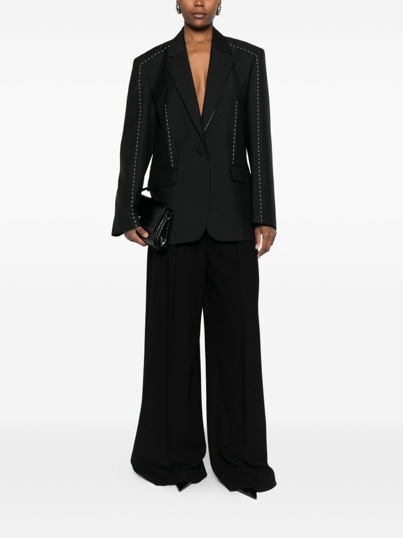 RÓHE contrast-stitching blazer outlook