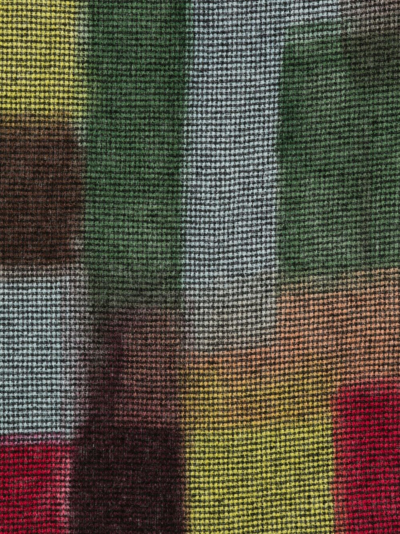 Faliero Sarti colour-block frayed wool scarf outlook
