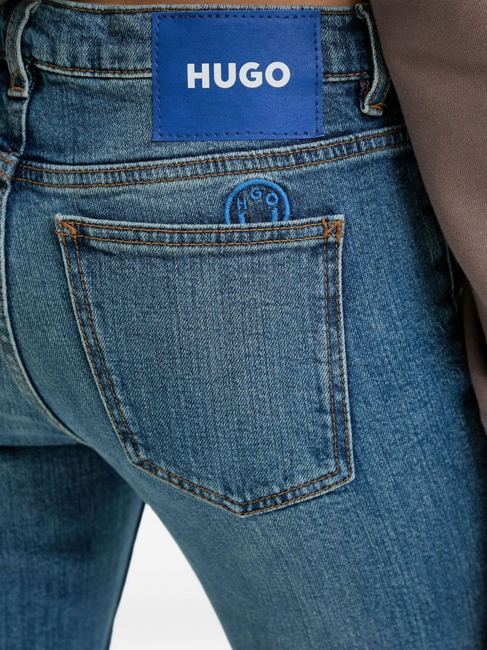 logo-plaque flare jeans - 4