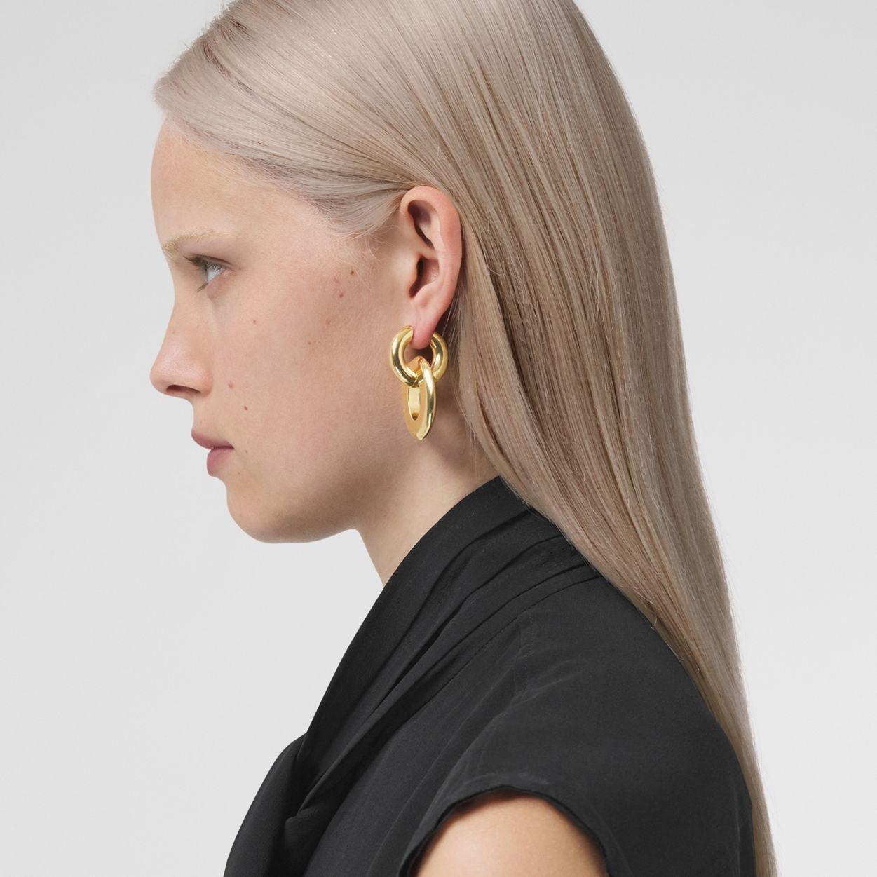 Gold-plated Cut-out Detail Earrings - 3