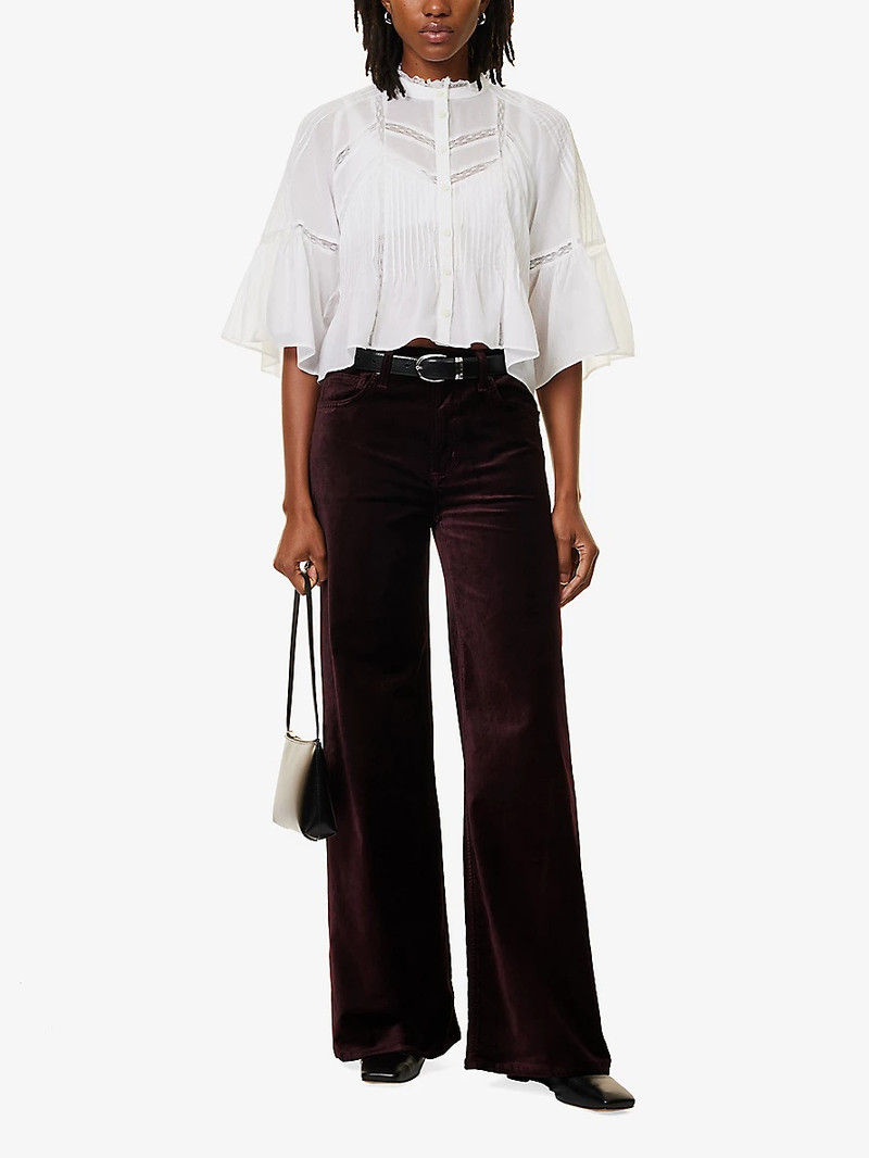 Citizens of Humanity Loli Baggy wide-leg mid-rise velvet trousers outlook