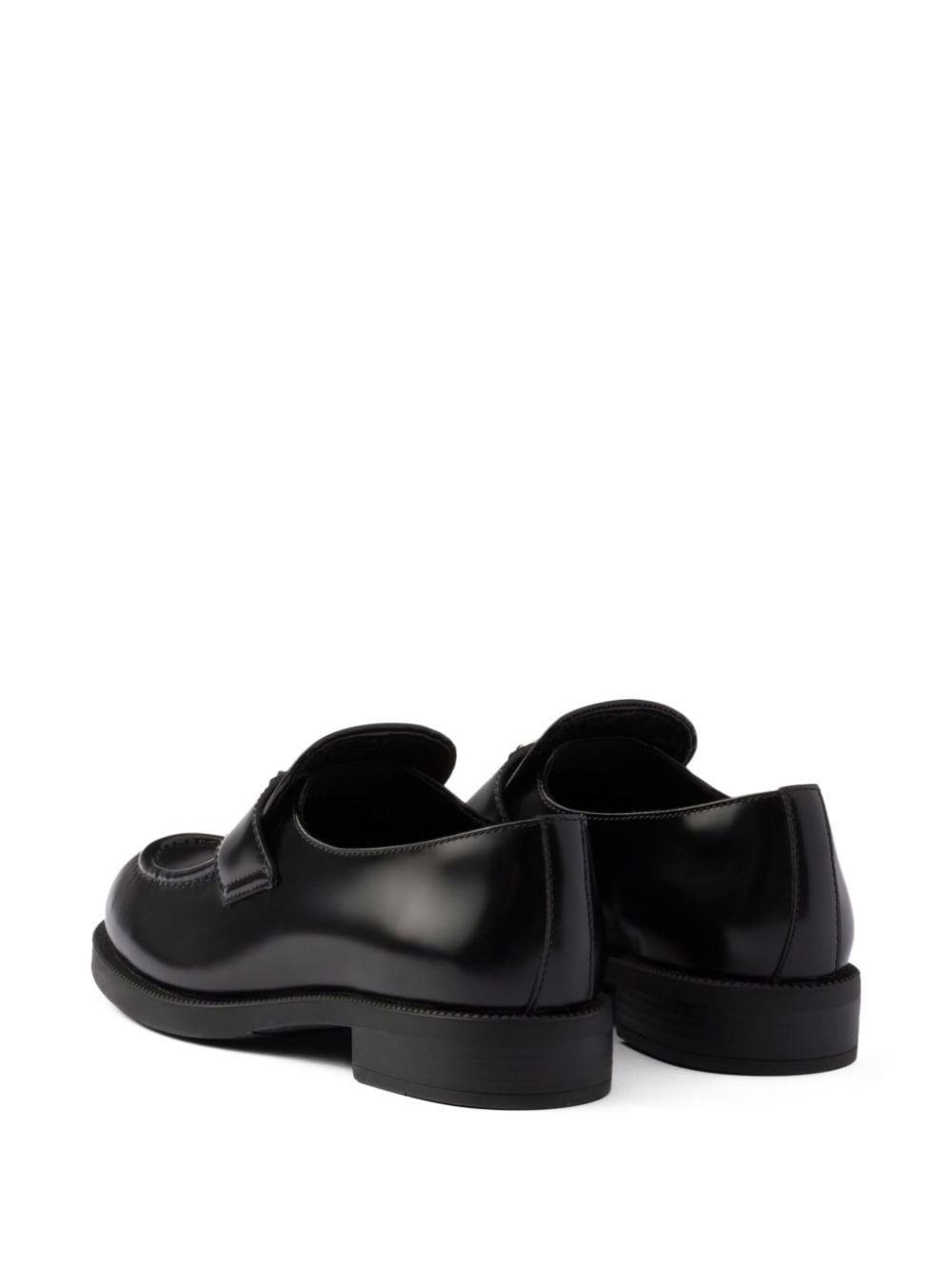 brushed leather loafers - 3
