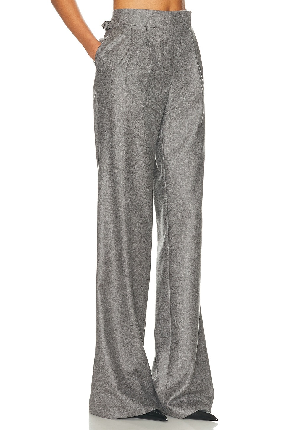 Tailored Cashmere Wide Leg Pant - 2