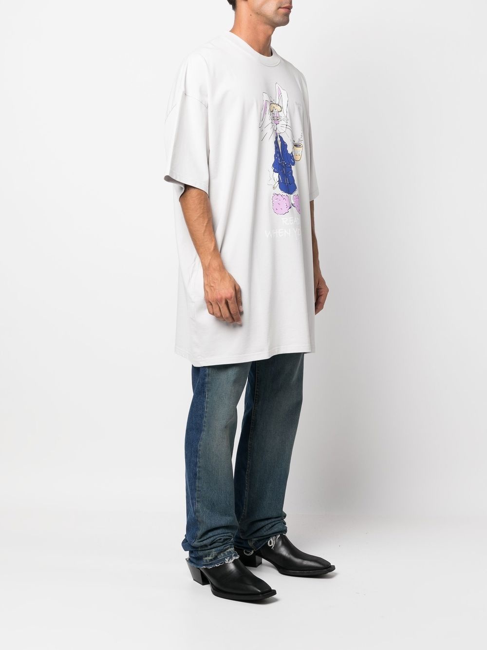 Bunny graphic-print T-shirt - 3