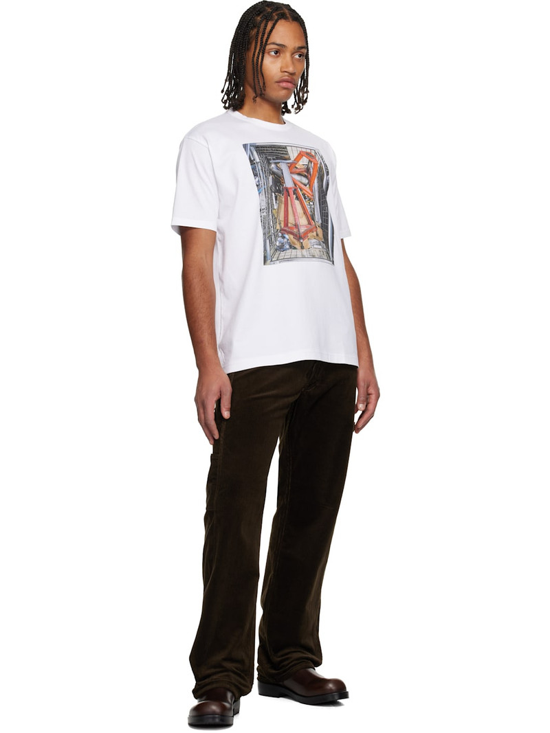 Junya Watanabe MAN Brown Cotton Corduroy & Leather Trousers outlook