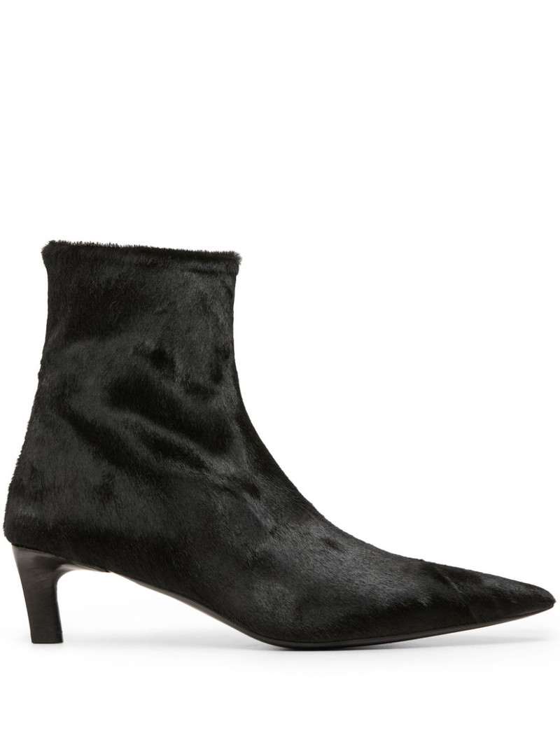 calf hair pointed toe boots 1