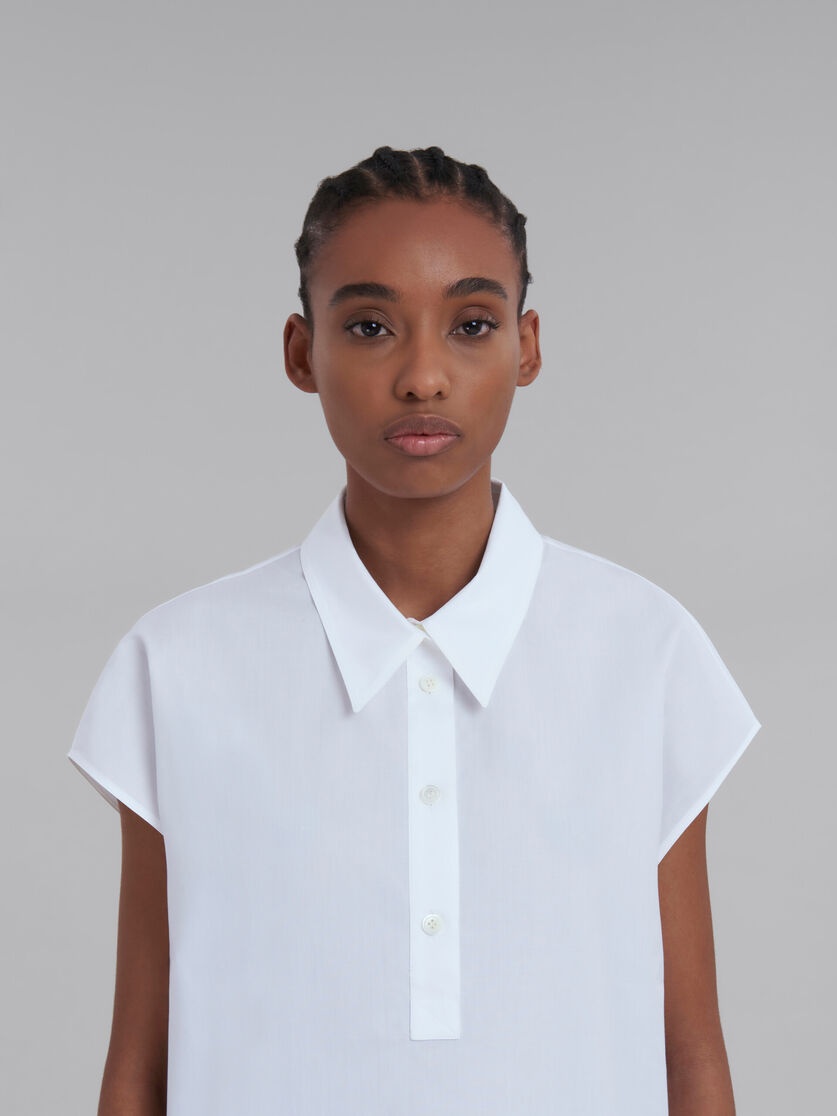 WHITE BIO COTTON POLO TOP - 4