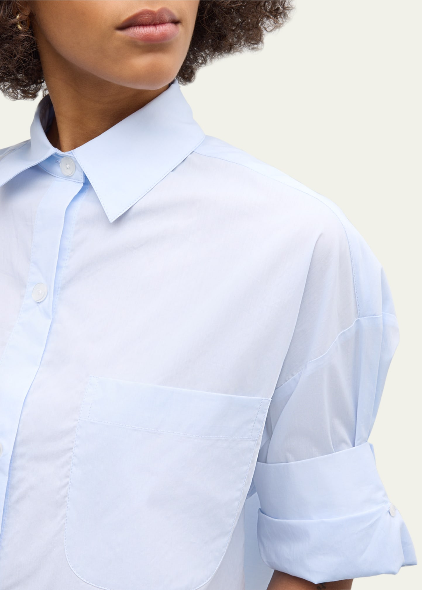 Next Ex Cropped Shirt in Superfine Cotton - 5