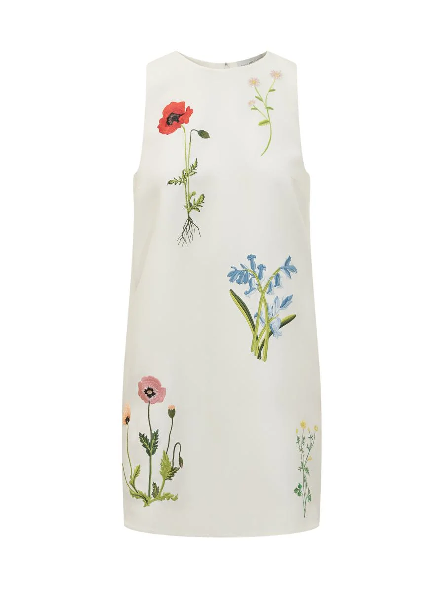 Stella McCartney Sleeveless Dress With Floral Embroidery - 1