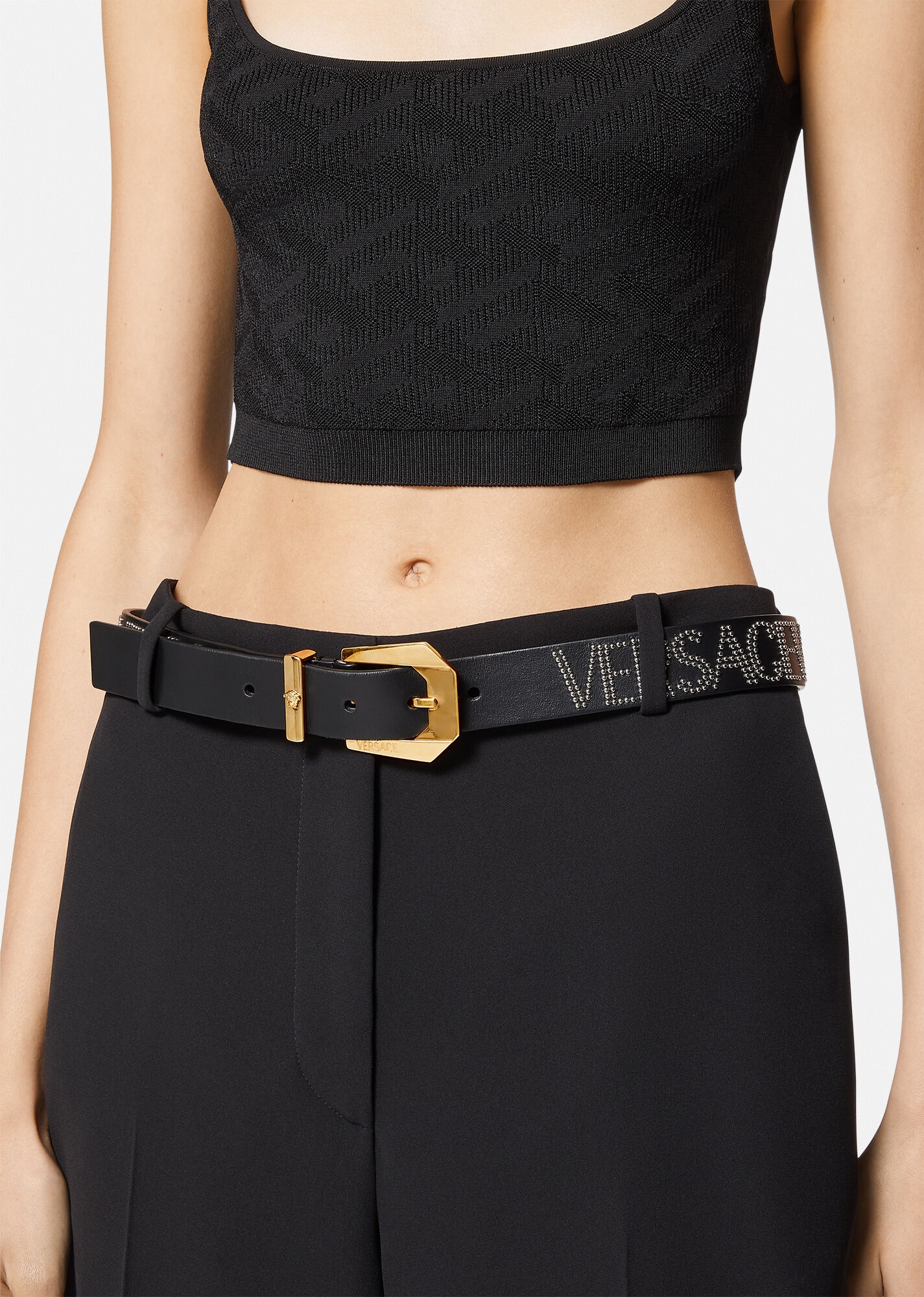 Studded Versace Allover Belt - 3