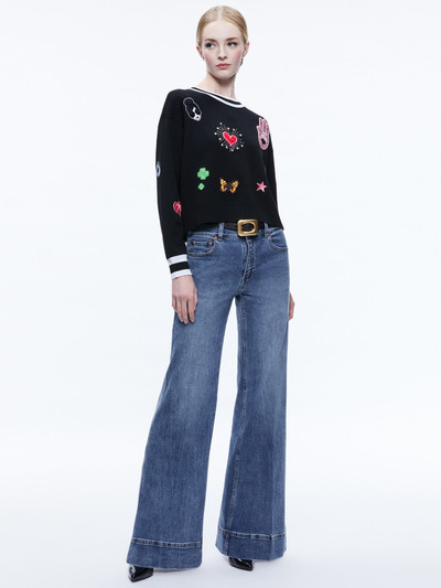 Alice + Olivia GLEESON STACEFACE PATCH PULLOVER outlook