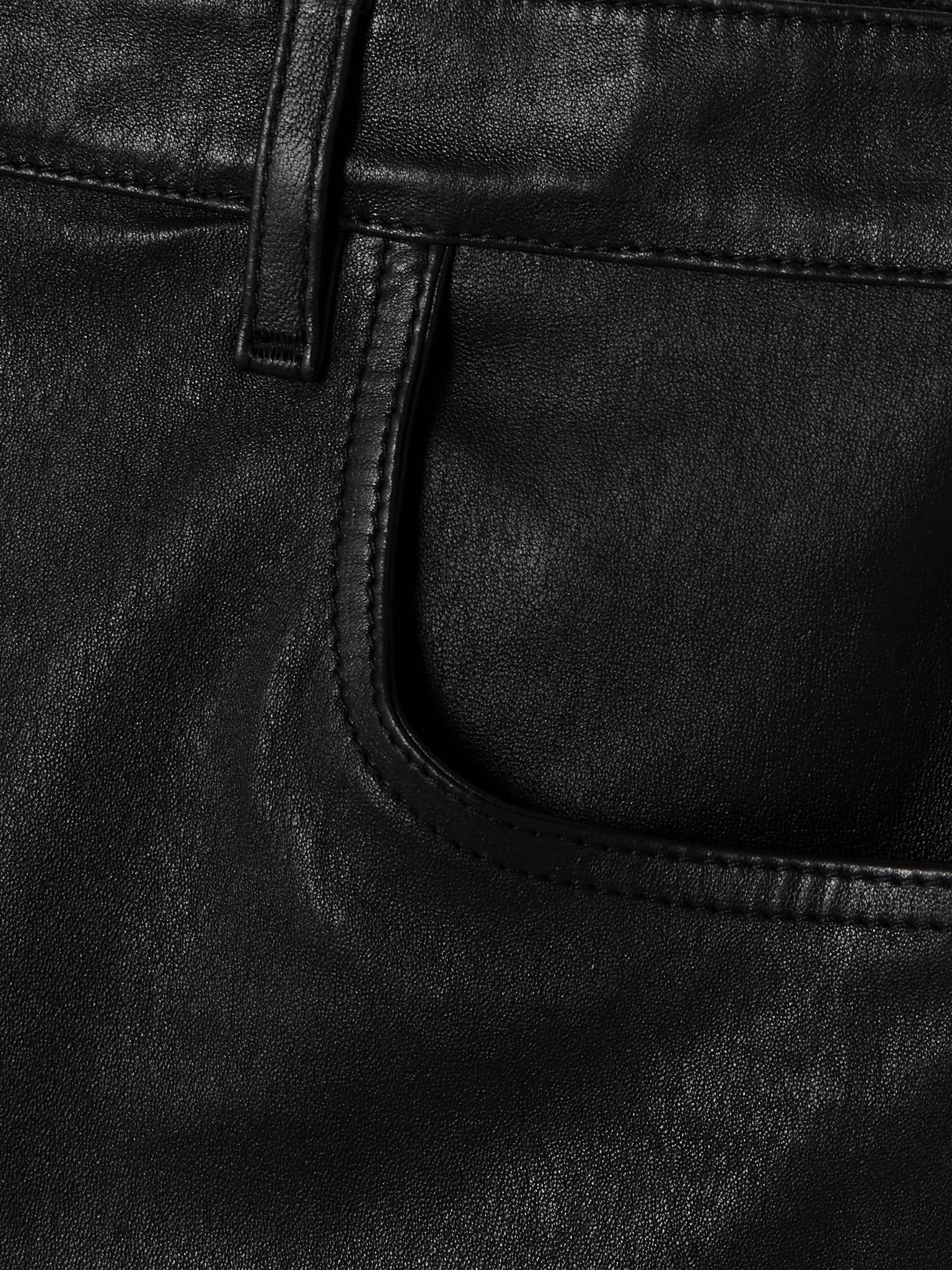 Duke cropped leather flared pants Black - 5